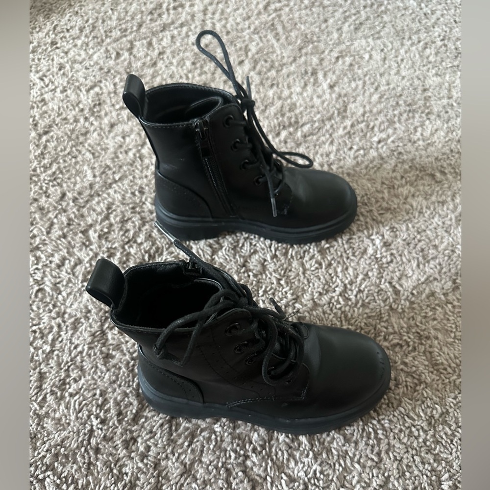 Gently Used Black Lace-Up Ankle Boots - Picture 3 of 5